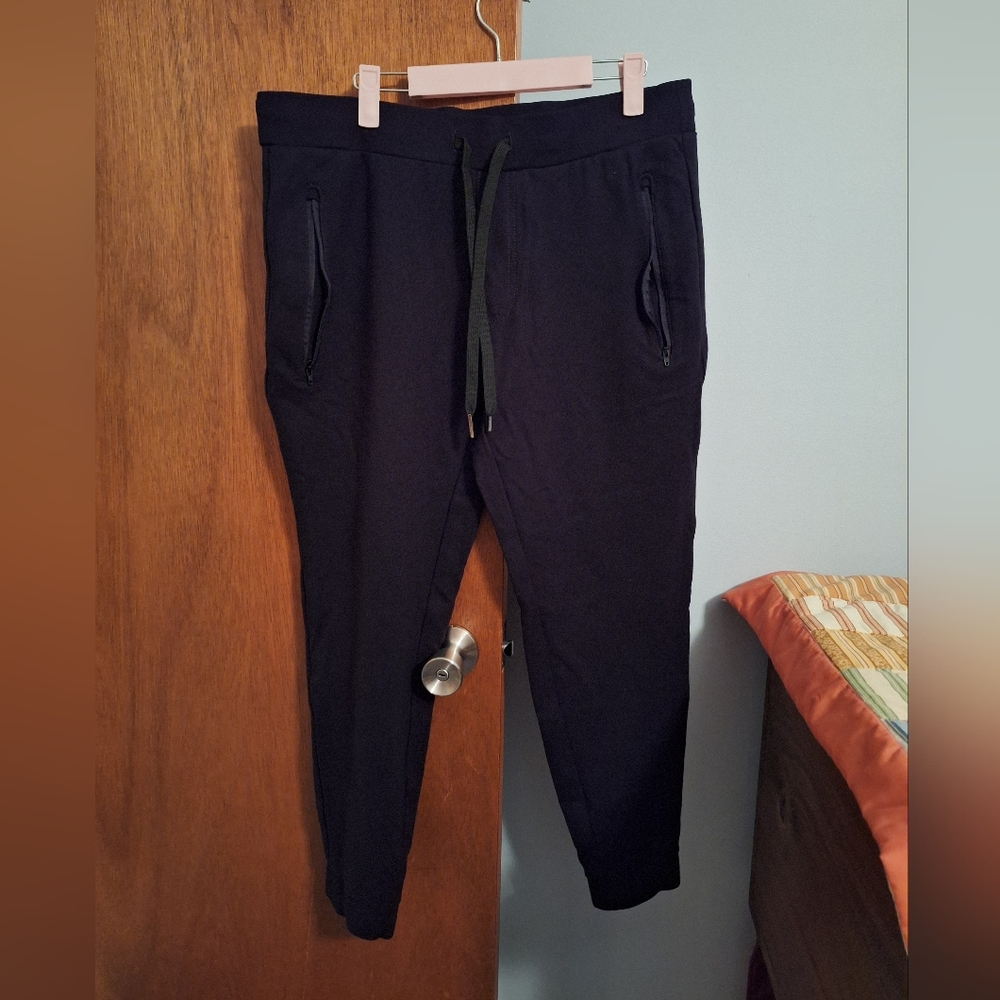 J Ferrar Women's Heavyweight Black Jogger Pants Size L Skinny Fit